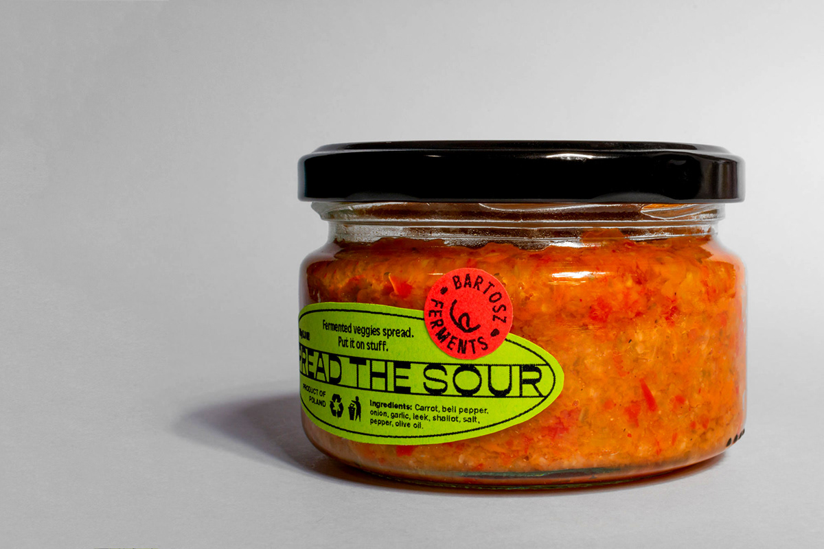 Food label design Packaging kombucha kimchi labels Health branding