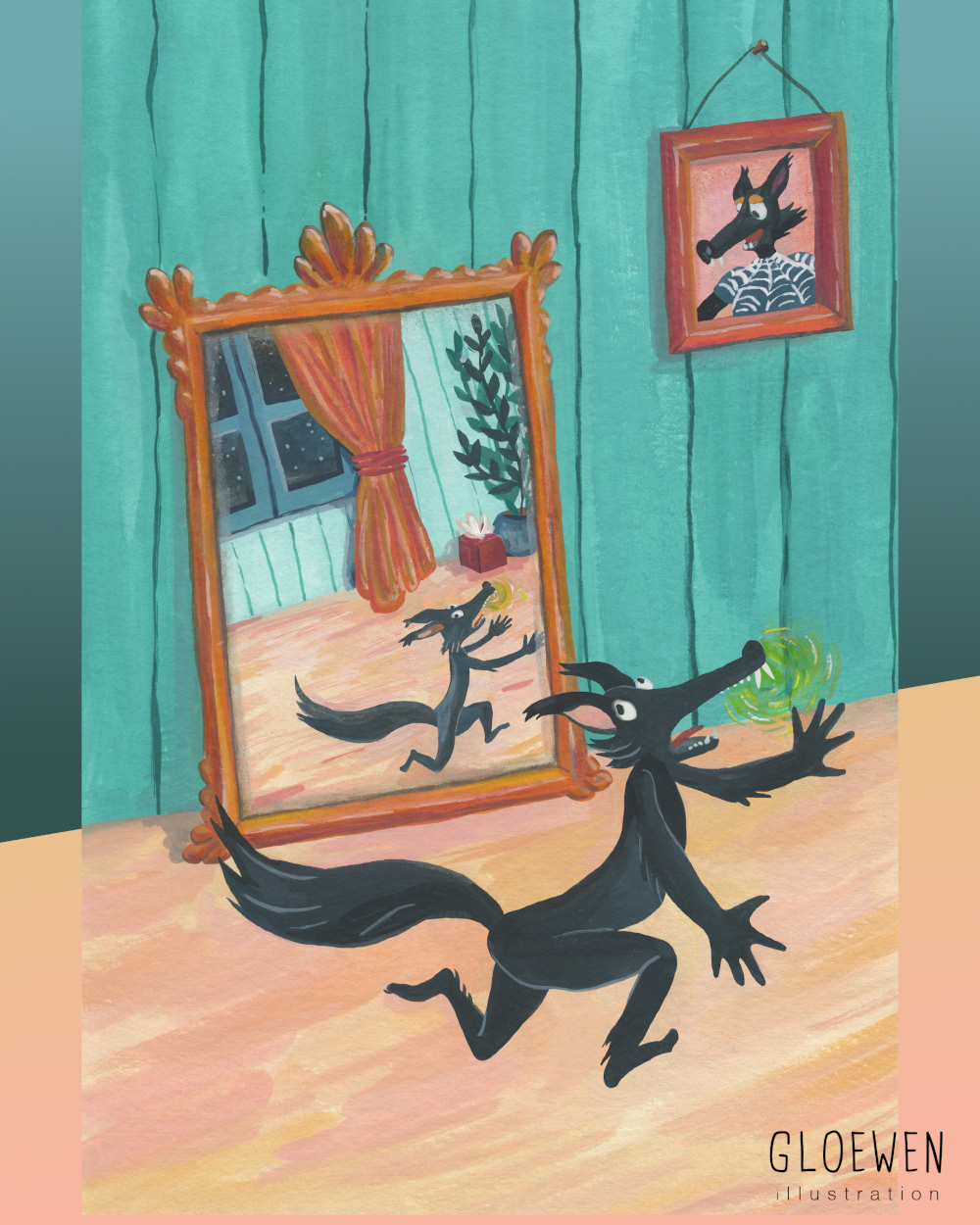 inktober gouache Halloween Nature Magic   fantasy children illustration animal illustration jeunesse illustratrice
