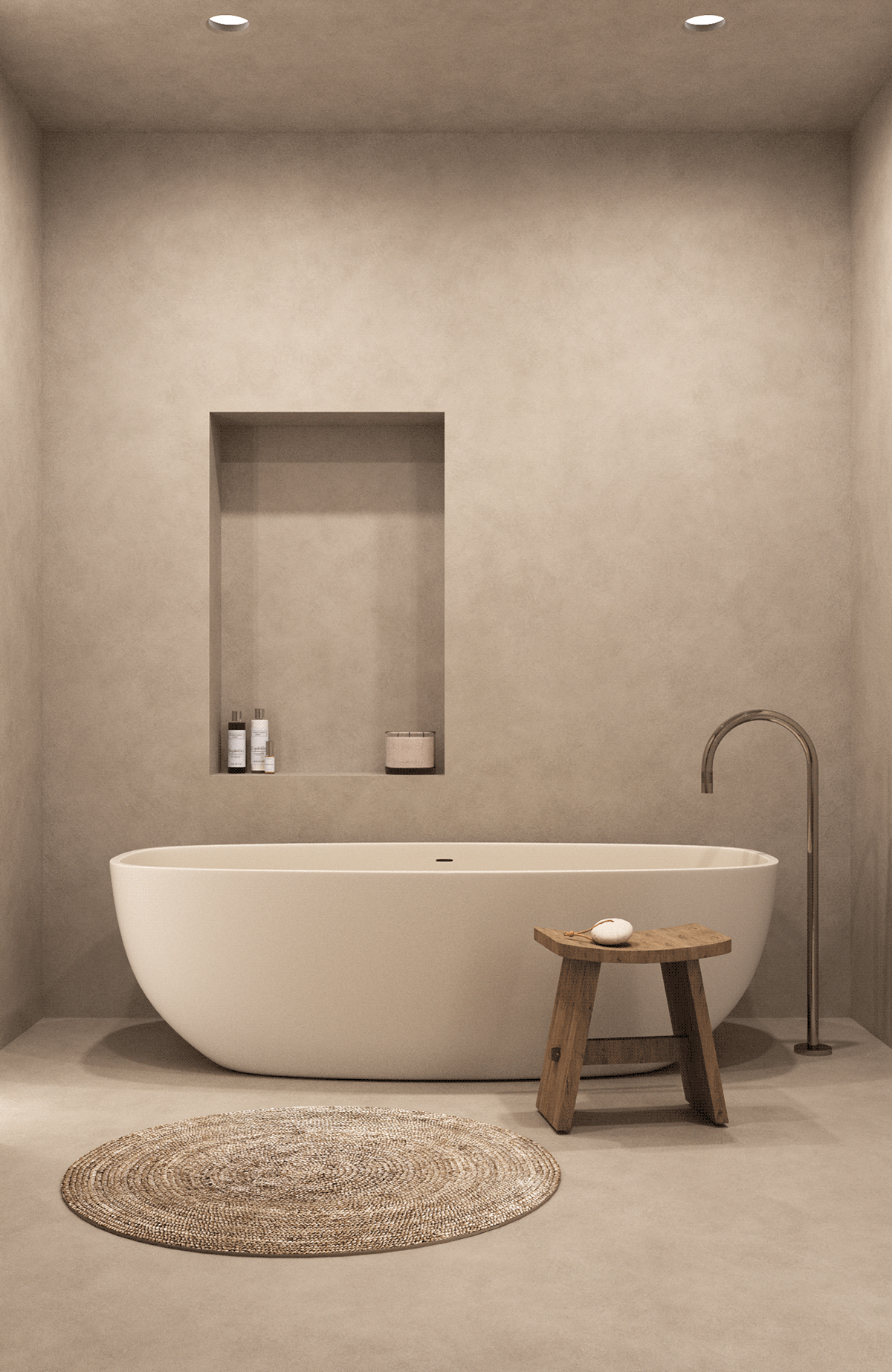 bathroom CGI interior design  Minimalism modern visualization Wabi Sabi wabi sabi interior