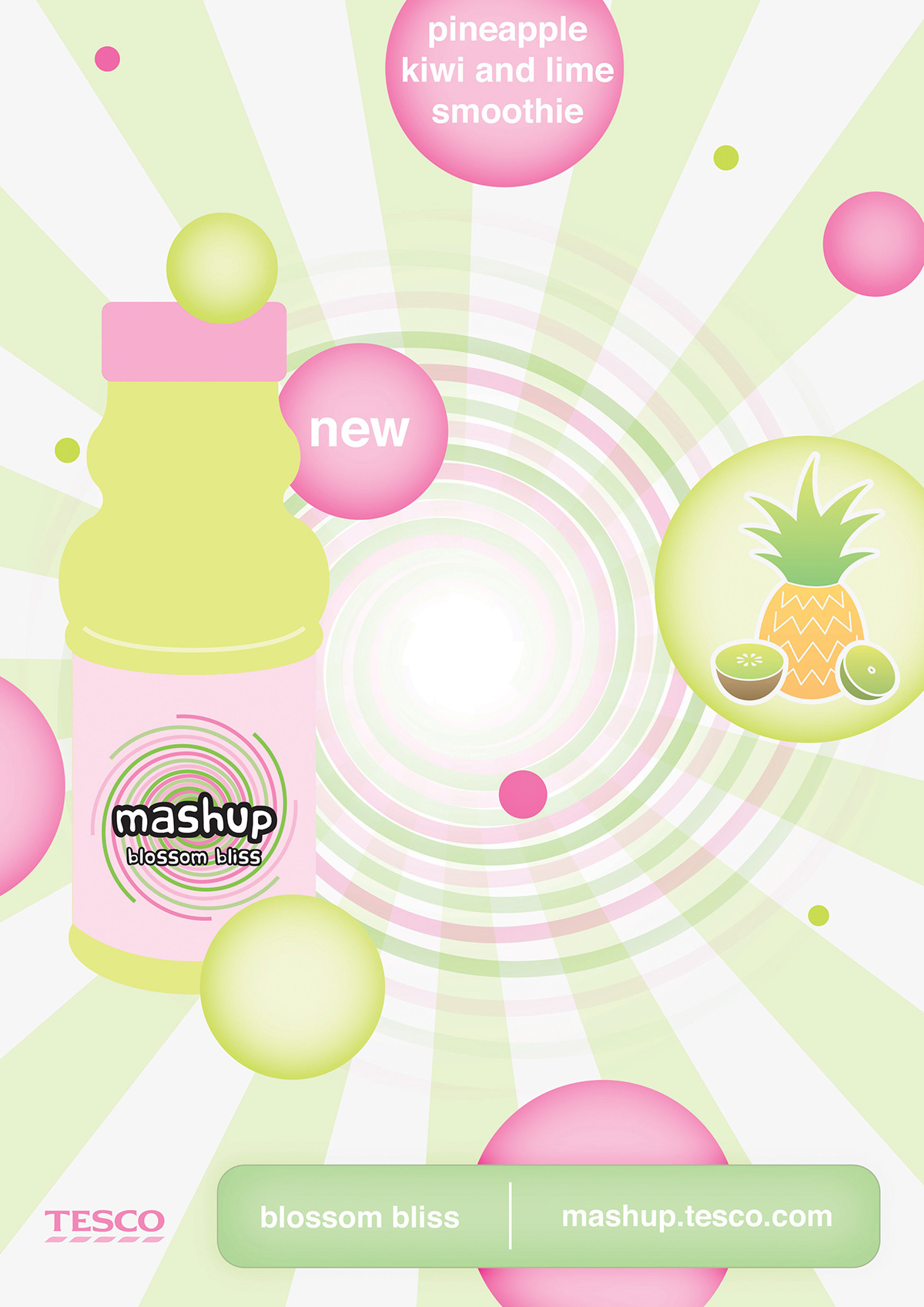 mashup smoothie summer autumn winter spring poster Website natural Spiral Fruit drink