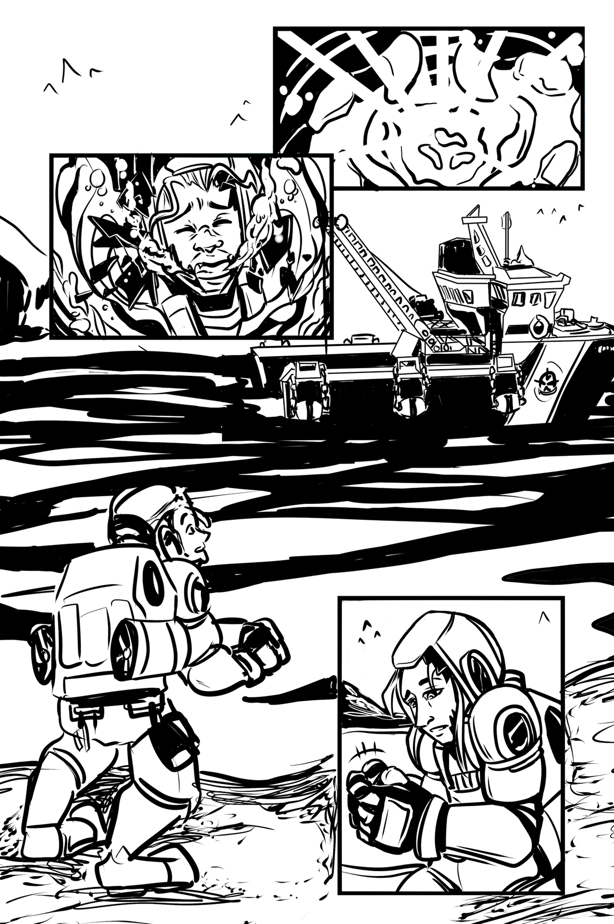 Sequential Art comic comics Story telling fantasy deep sea adventure