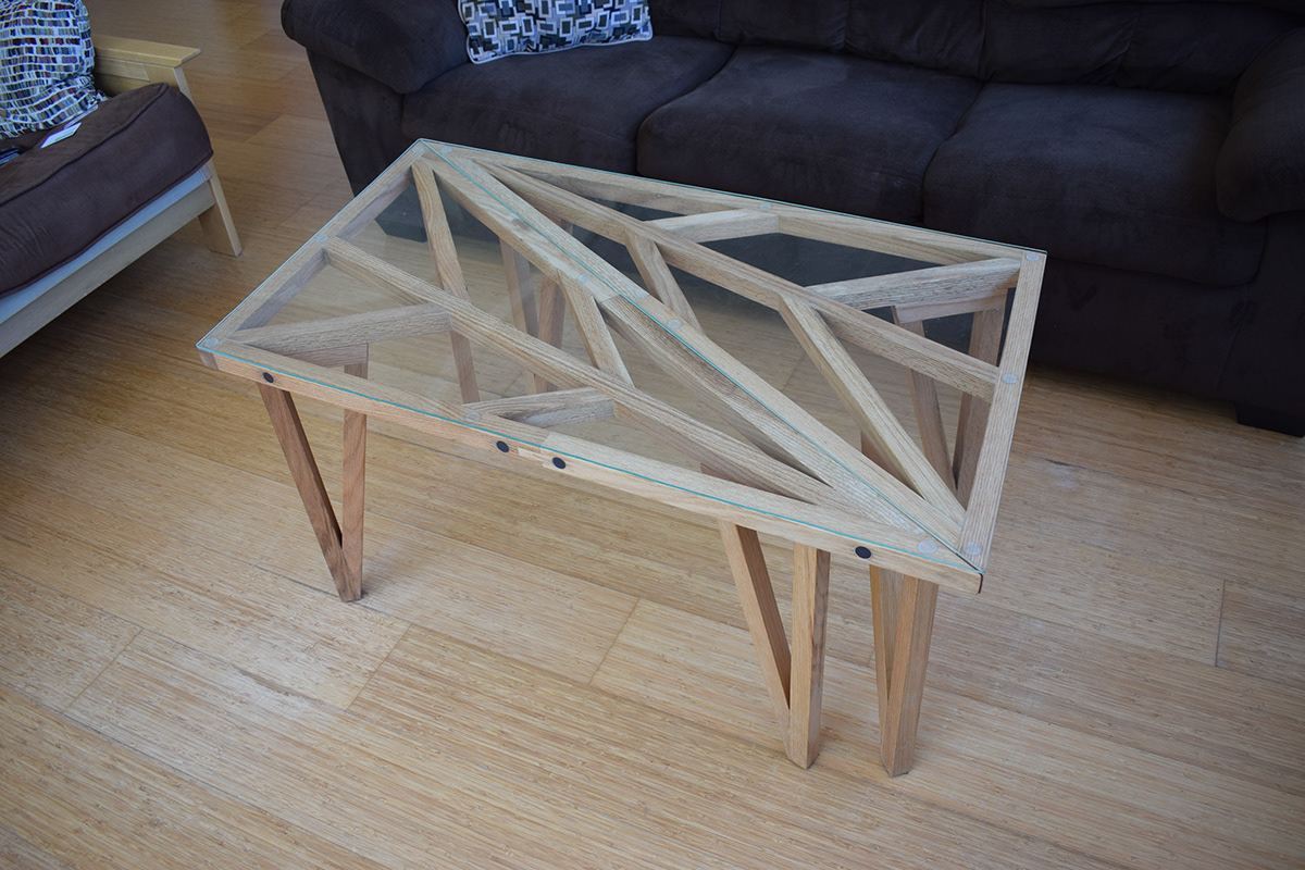 acrylic Angles Connecting Gemini magnets Multiple Orientations organic table triangle wood