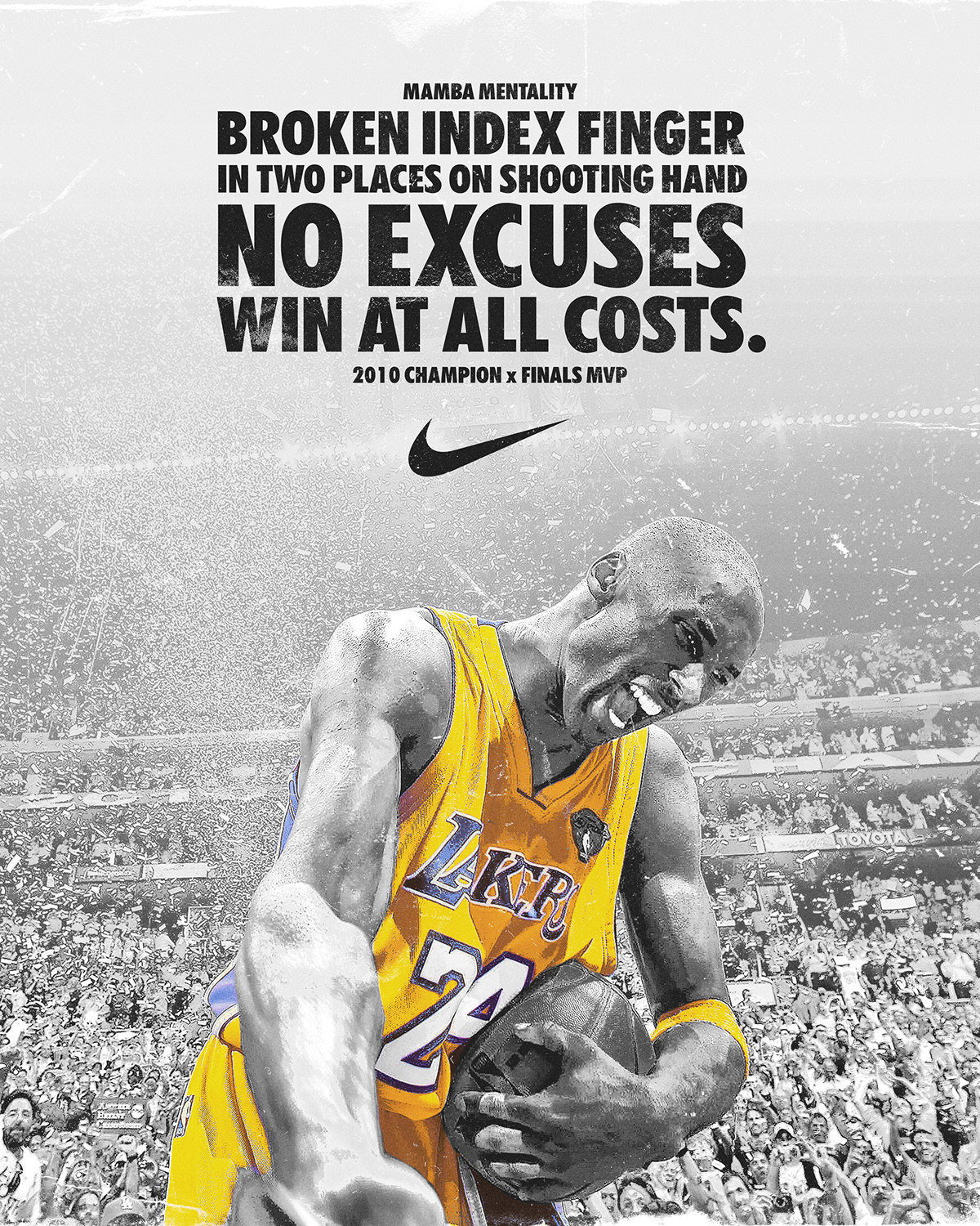 Kobe Bryant Tyson Beck Lakers NBA poster artwork Nike sports poster digital illustration wacom