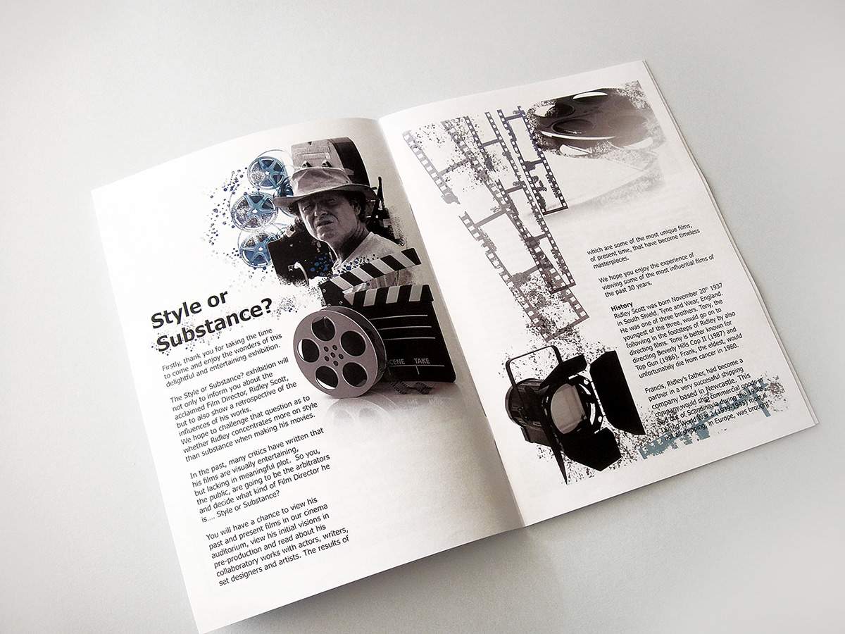 Ridley Scott marvin martin Exhibition  Booklet creative