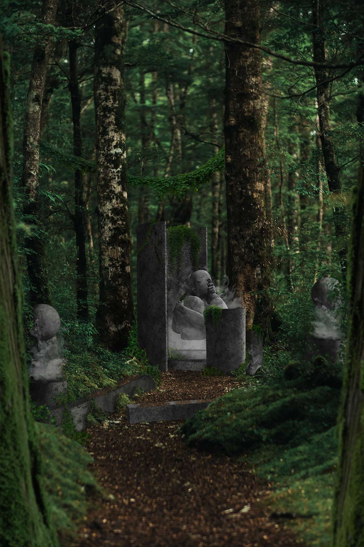 forest Nature photoshop Adobe Photoshop desing desinger digital concept art art