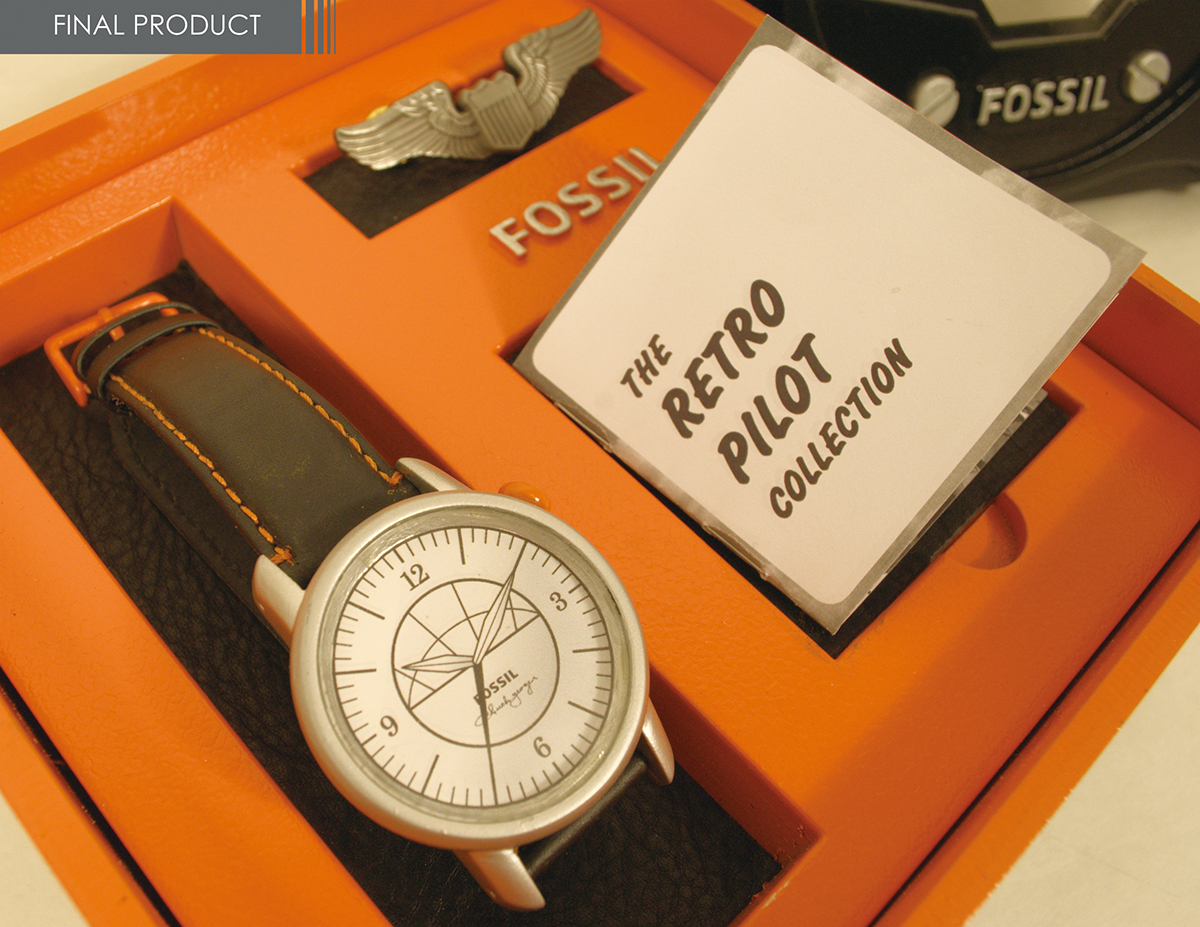 watch design watch Fossil retro pilot chuck yeager
