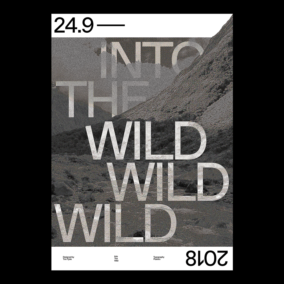 poster typography   graphic design  Nature Photography  print black & white type posterdesign halftone