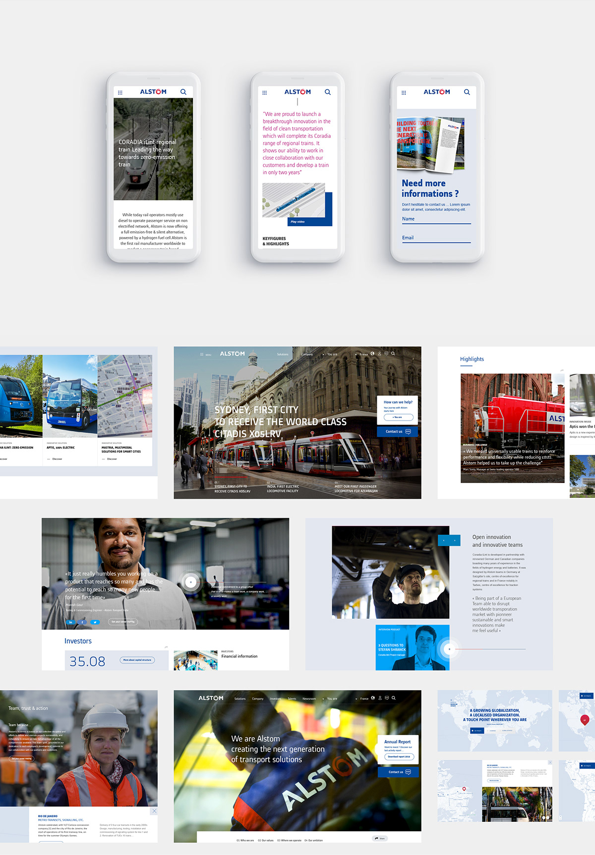 Alstom mobility UI/UX corporate website Web Design 