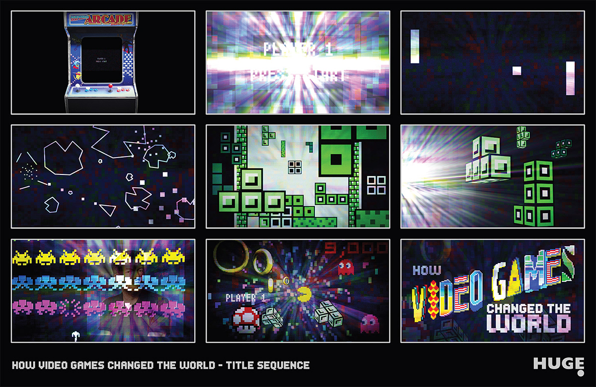 Videogames channel 4 titles title sequence sequence joe lea huge huge designs tv television Charlie Brooker Games Video Games Computer computer games