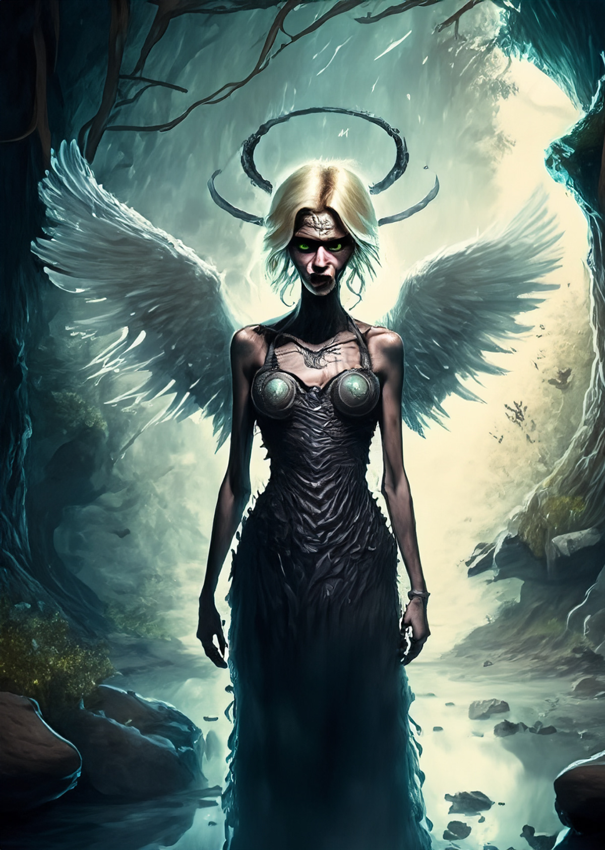 cartoon angels womenswear Divine Feminine Digital Art  Graphic Designer korku horror dark fantasy