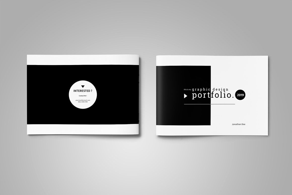brochure clean designer graphic design  InDesign Multipurpose portfolio template