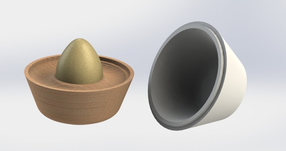 Coquetier oeuf mouillette oeuf à la coque bois hêtre art de la table wood egg egg cup
