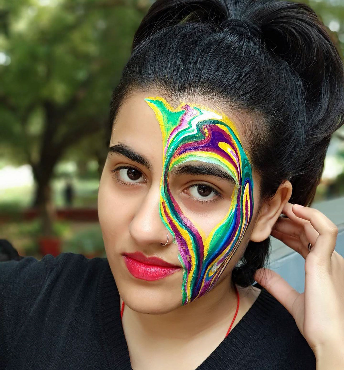 Face painting painting   Abstract Art Expression abstract face dissonant harmonious color adobeawards