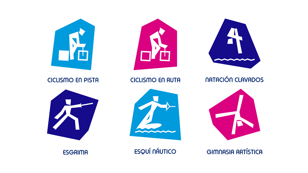 deporte diseño Illustrator juveniles olimpicos panam Panamericanos pictogramas señaletica