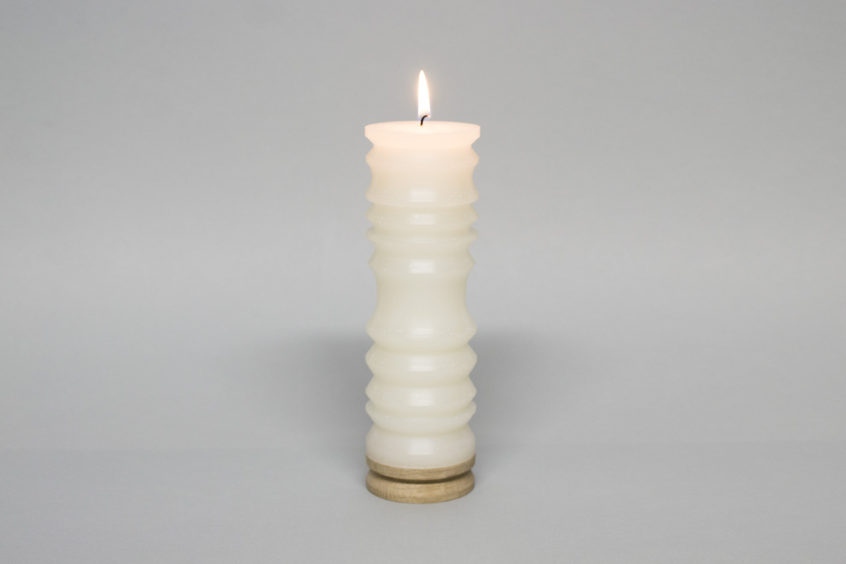 candle wood oak woodturning product design French