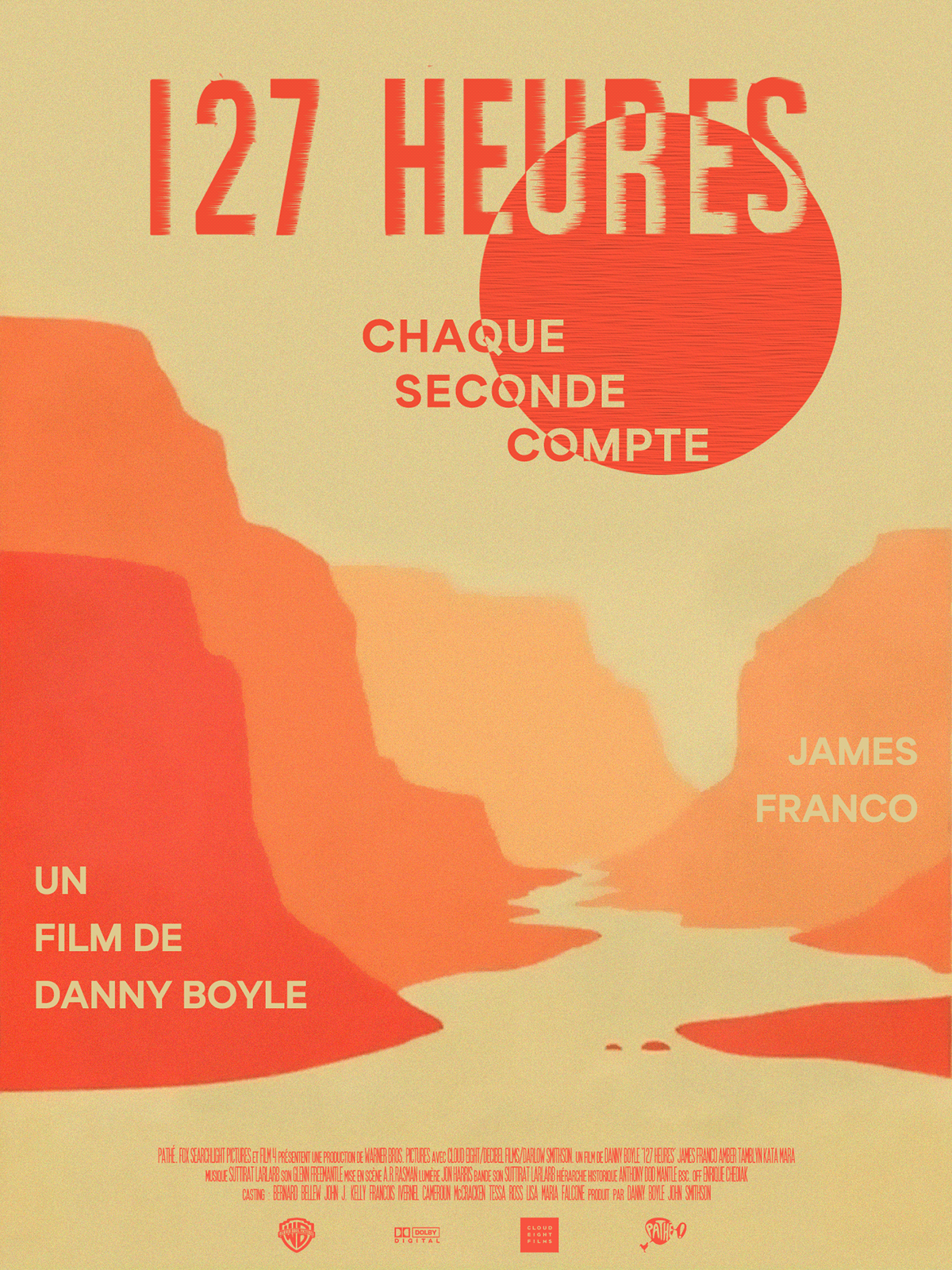 affiche Film   poster Typographie 127 heures Cinema drive movie 60s 80s