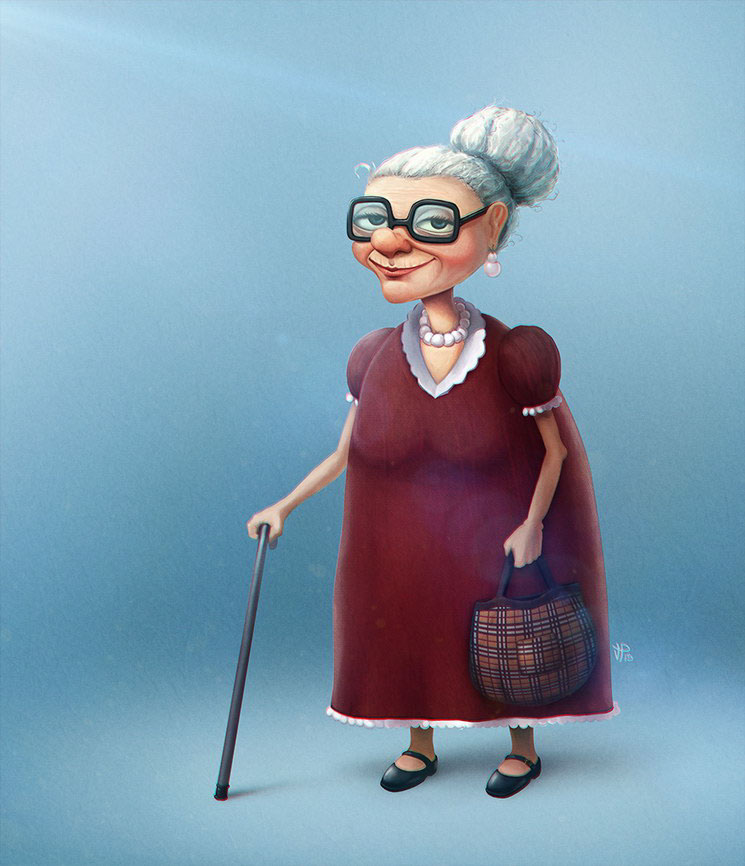 characters BodyBuilding granny funny pixar fluffy