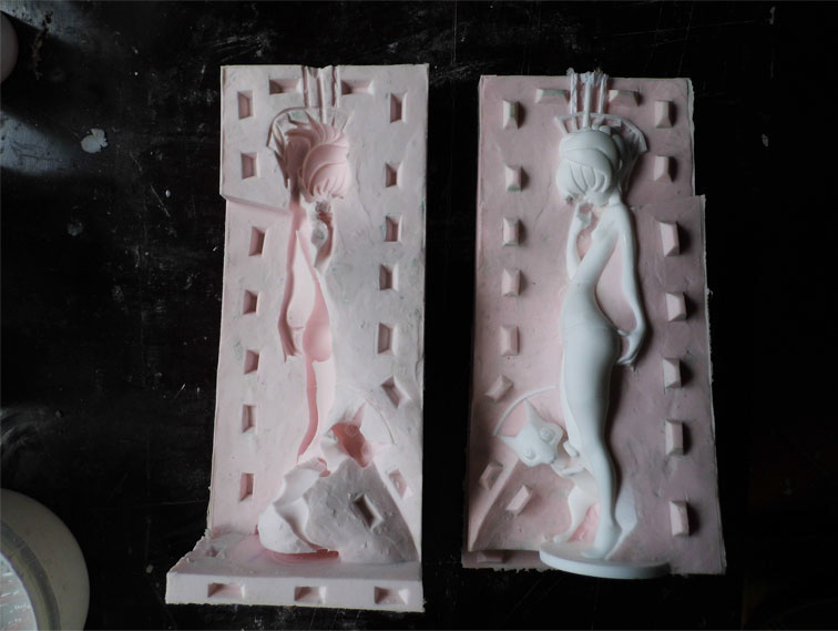 figure White Polyester plastic sexy Cat molding casting