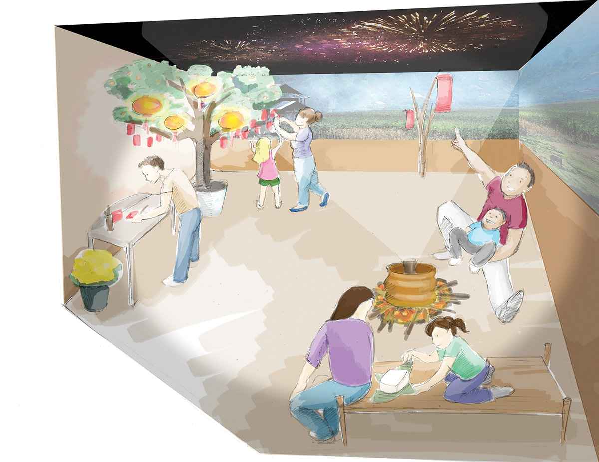 children's museum proposal package digital painting children Exhibition  museum rendering floorplan