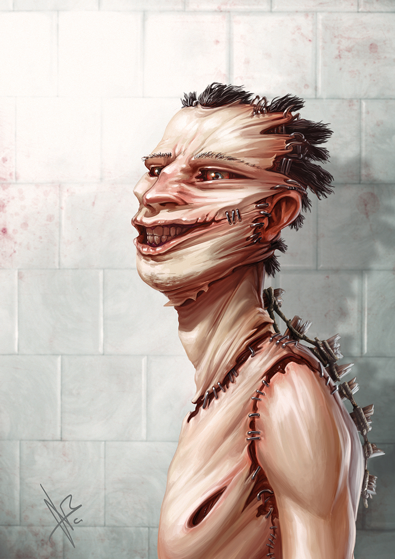 ILLUSTRATION  concept horror Digital Art  puppet macabre creepy skin body gore
