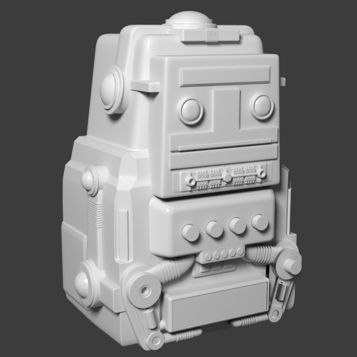 2XL mego robot 2XL Robot toy 3D 3D model Render photoreal 80's modo