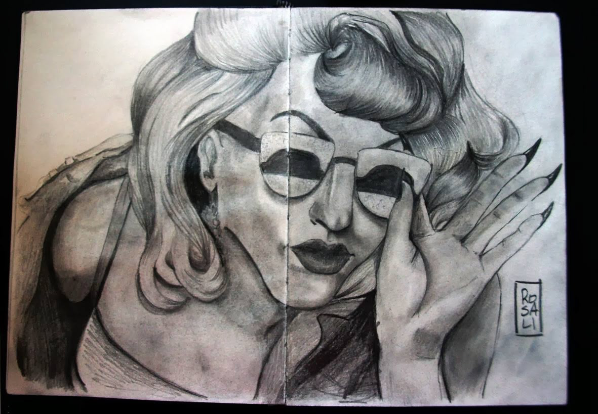 dibujo desenho desenho a grafite Lady Gaga sketch book estudo study pencil black and white