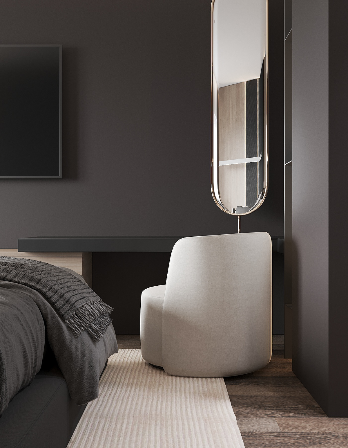 3ds max archviz bedroom bedroom design interior design  modern Render visualization дизайн интерьера