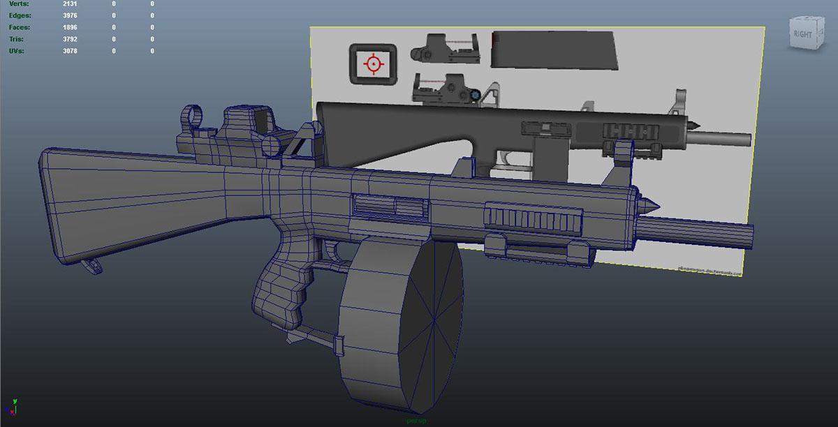 3D Gun shotgun study remmington Winchester game design art texturing modeling Game Modeling Low Poly