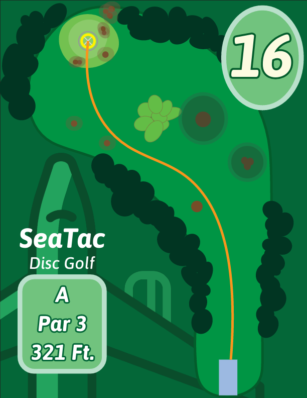 graphic adobe illustrator visual identity Signage map seattle sports Washington Disc Golf PNW