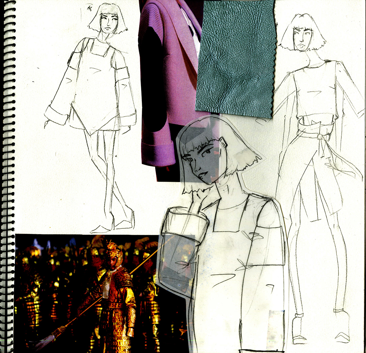 Process Book sketchbook fashion illustration fashion design