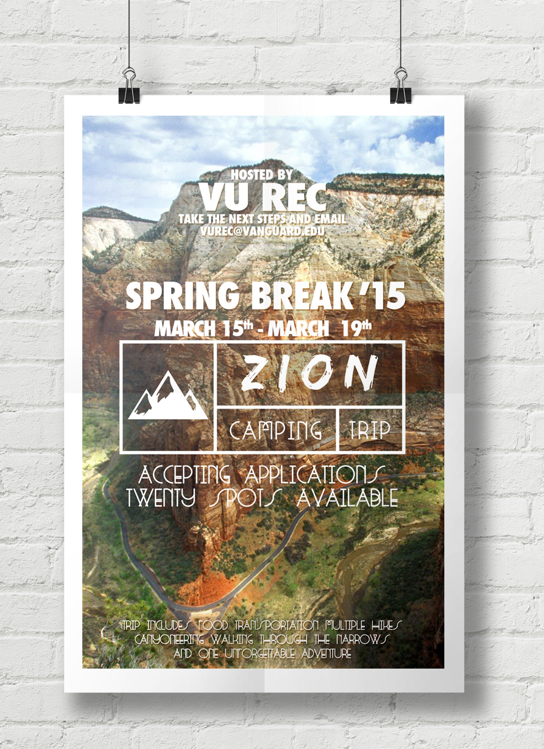 zion camping Renewal Bonfire poster Event flyer universtiy portfolio student government talent show DANCE  
