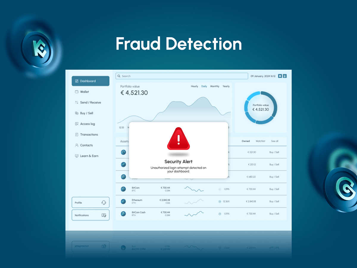 Fraud Detection Feature of AI Powered Crypto Wallet Dashboard Development - 1
