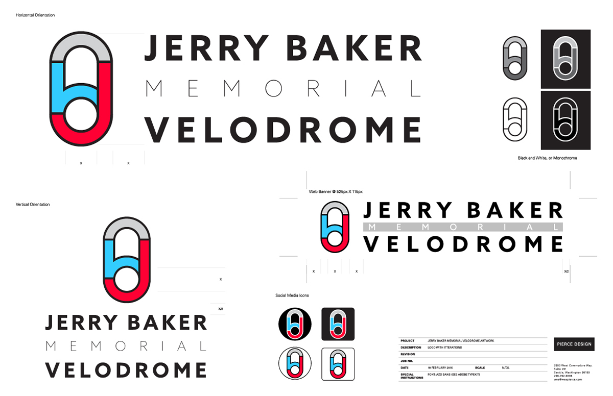 Velodrome track Bike Bicycle velo logo mark brand identity visual