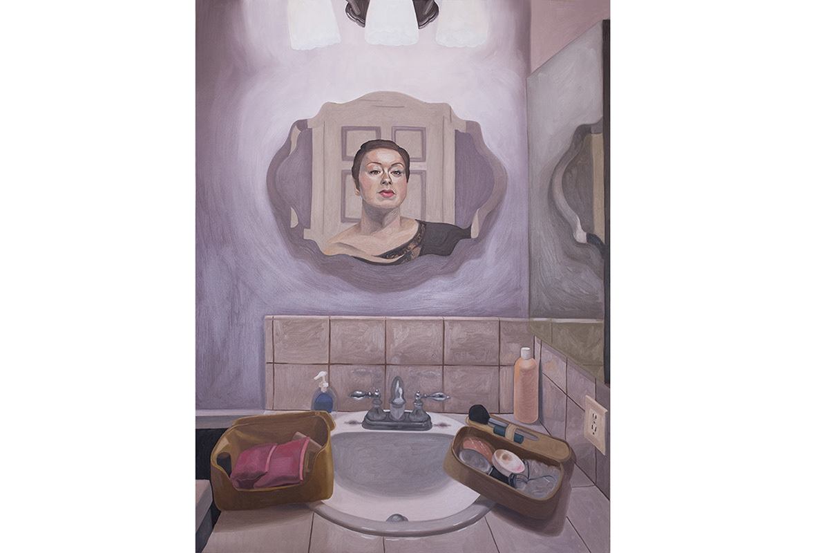painter artist bathroom Intimate Beautiful makeup Los Angeles Love confidence mirror