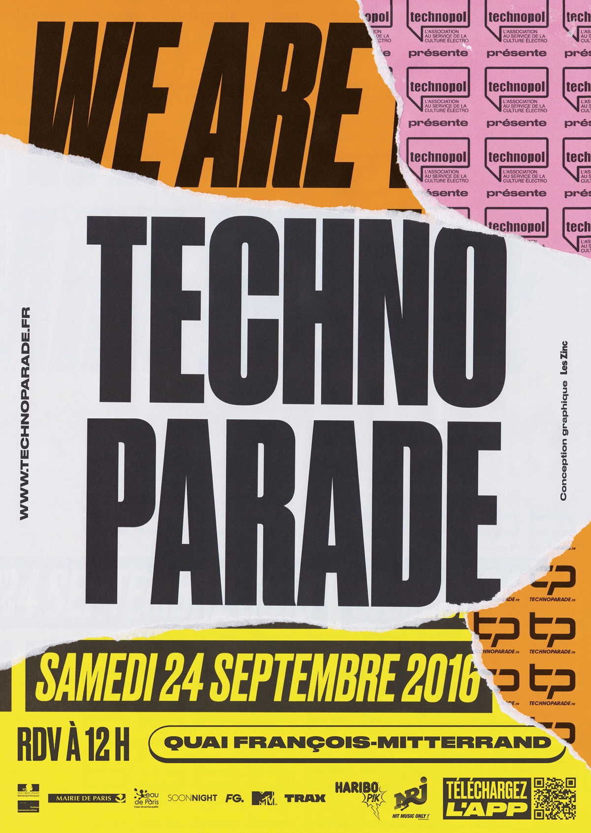 techno parade poster affiche design Event Paris communication Musique music