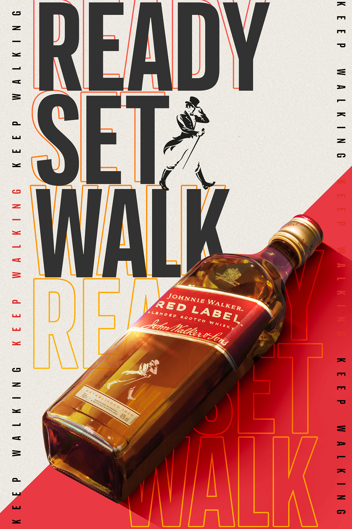 alcohol bottle diageo drink Johnnie Walker ready set walk Whisky