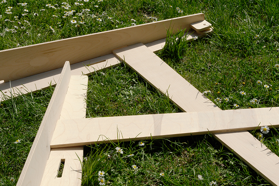 ICSHU table photo table plywood PLEXIGLAS Sustainable Laszlo Tamas Balazs Botos