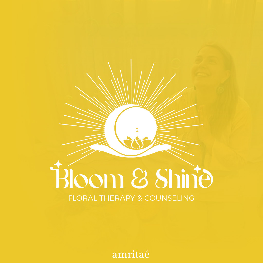 counseling design floral therapy logo moon rays rose spirituality Sun therapy