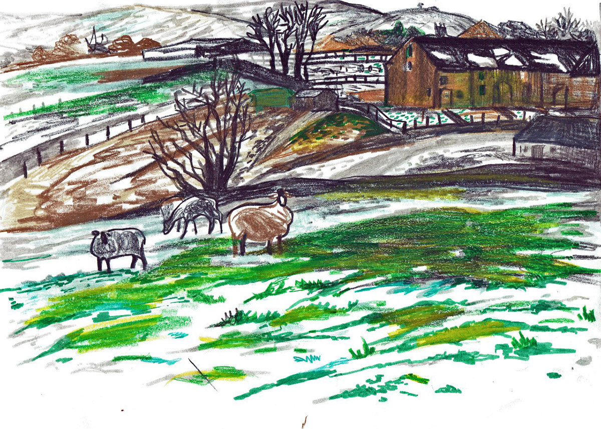 North Yorkshire sketch great britain the uk Richmond