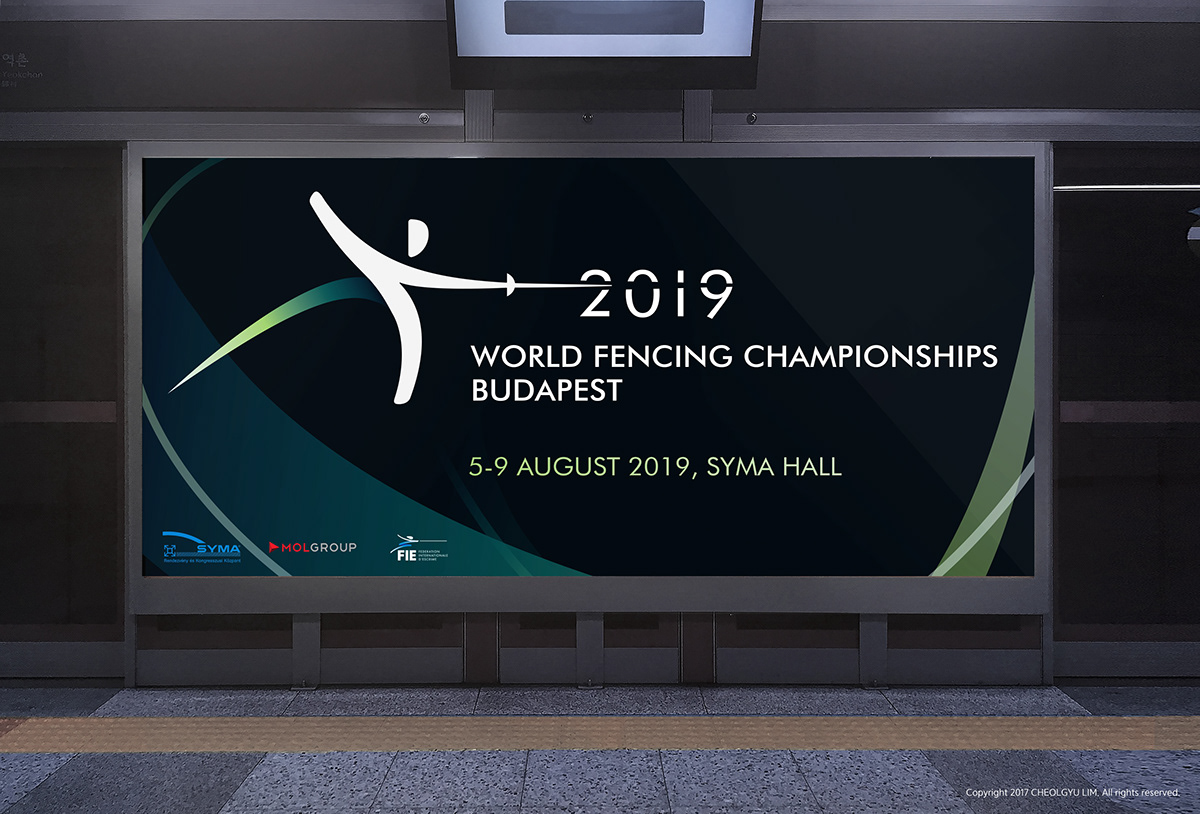 fencing Championship budapest sport logo