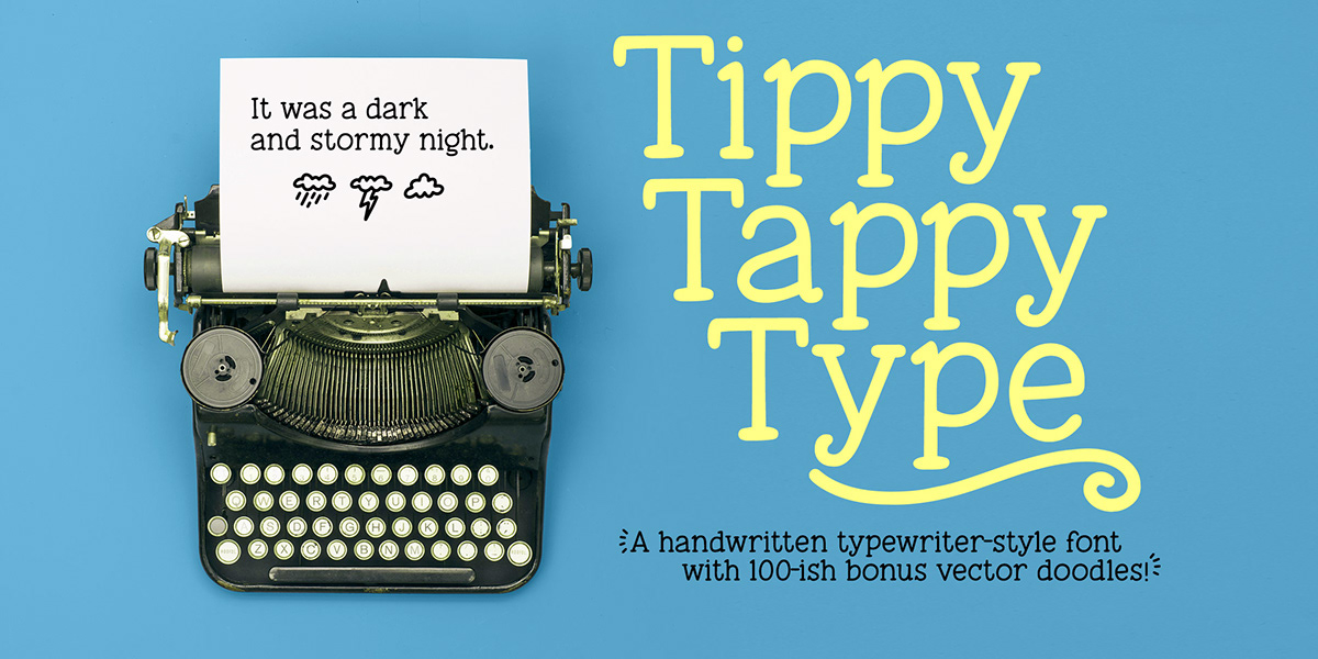 Tippy tappy type font typewriter serif smooth
