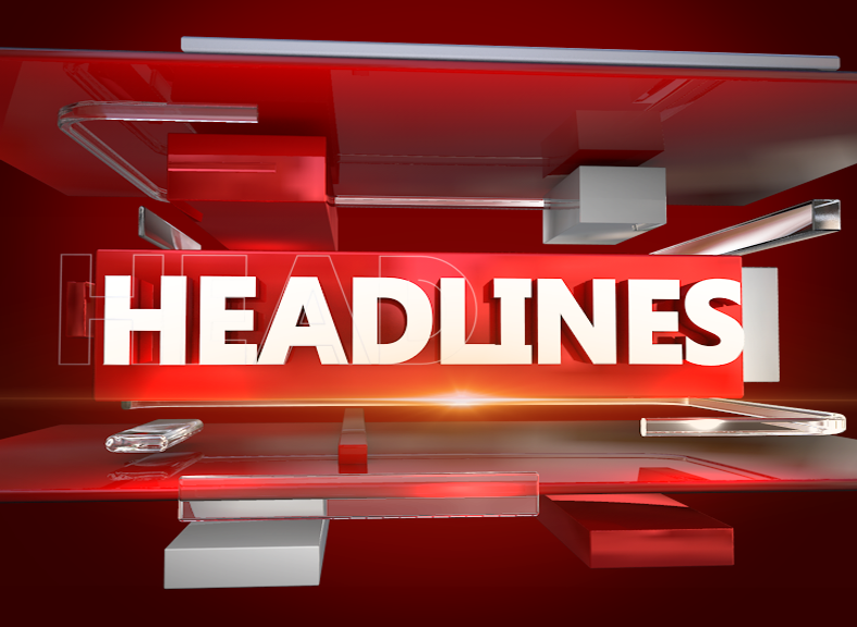 Channel graphics headlines motion news station id