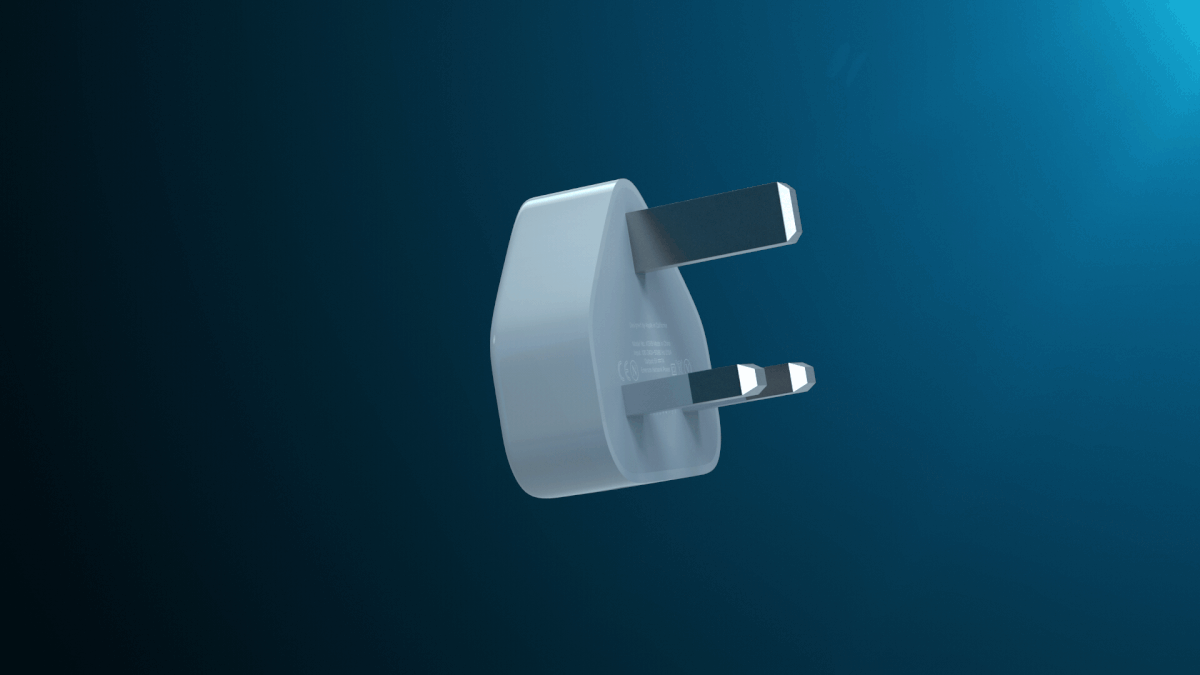 aplpe iphone charger rendering detailed assembly 3D motion