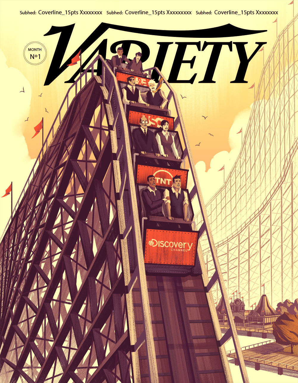 Variety magazine ocs Orlin Culture Shop vintage Retro roller coaster editorial sunset business