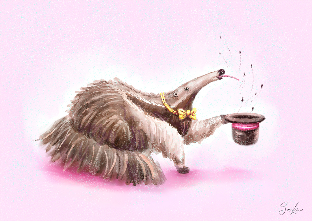 anteater Wildlife Illustration animal illustration Digital Art  ILLUSTRATION  artwork digital illustration artist Character design 
