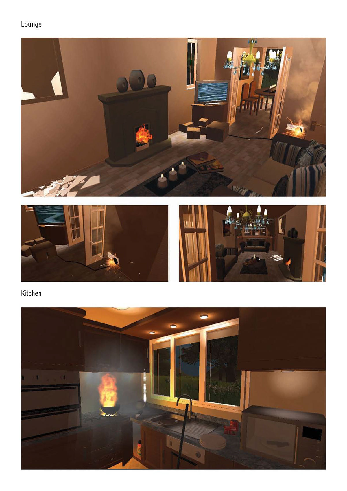 3D Modelling texturing Interactive walkthrough Hazard House environment