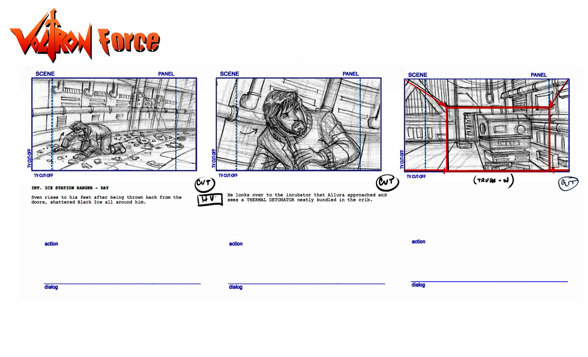Animation Voltron Force Storyboards