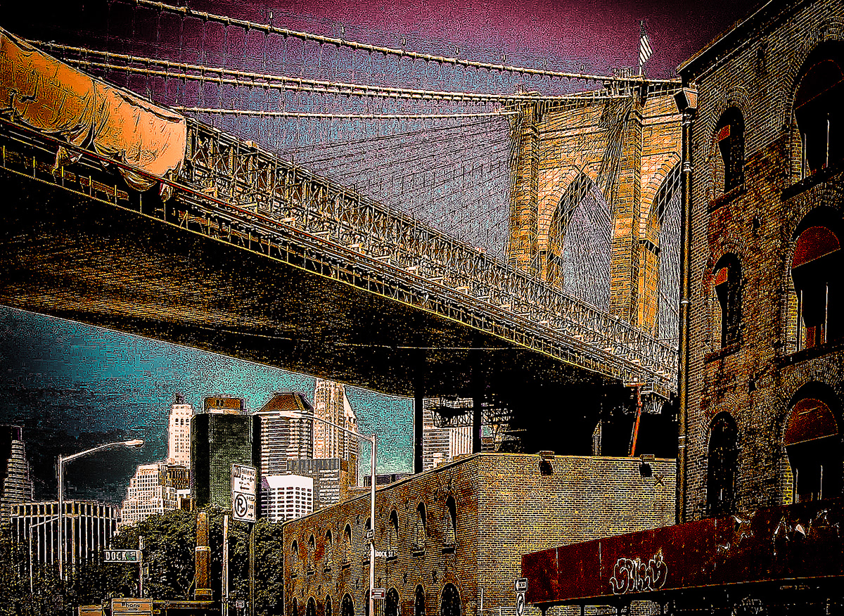 NY bridges Beooklyn bridge Manhattan Bridge