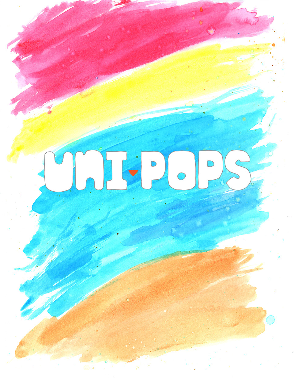 unicorns Popsicles kids watercolor storyboard concept food cart