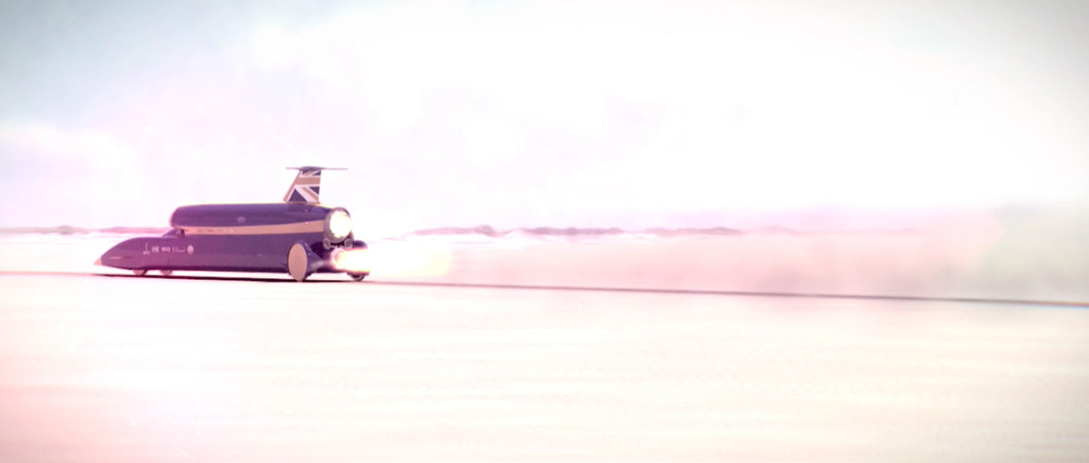 rocket dof car 1000mph land speed Jet desert camera lens flare intel power